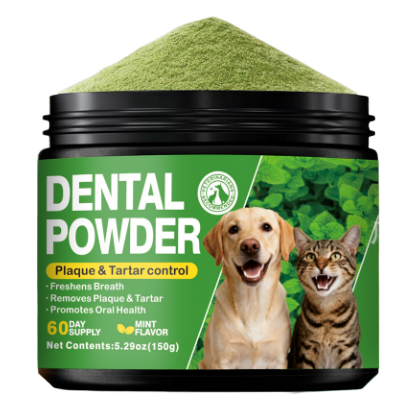 Mint Flavored Pet Dental Care Powder for Oral Hygiene