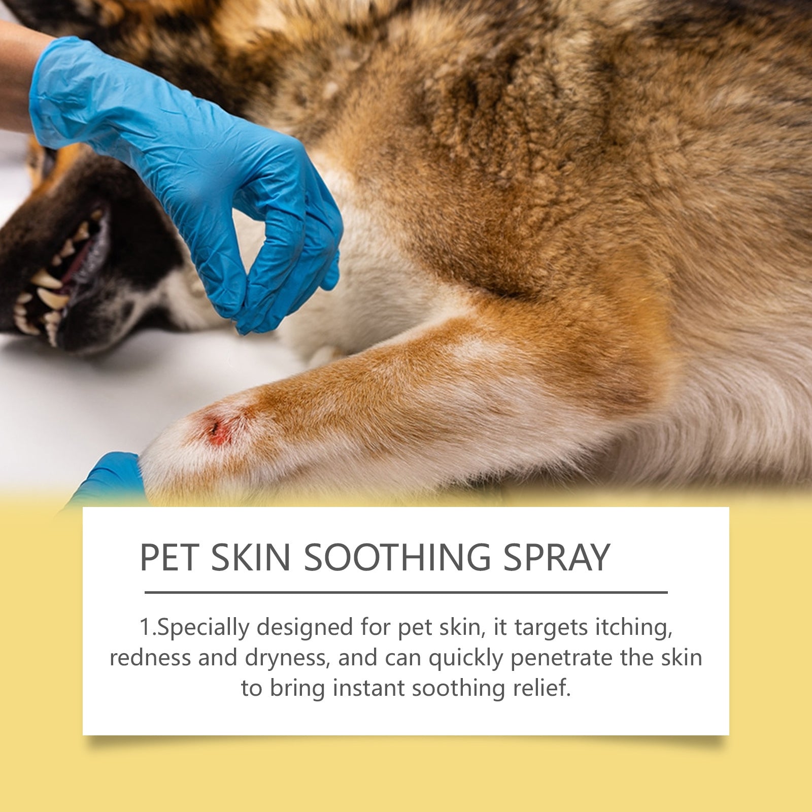 Yegbong Pet Skin Care Spray Gentle Ingredients Relieve Pet Skin Discomfort External Care Spray