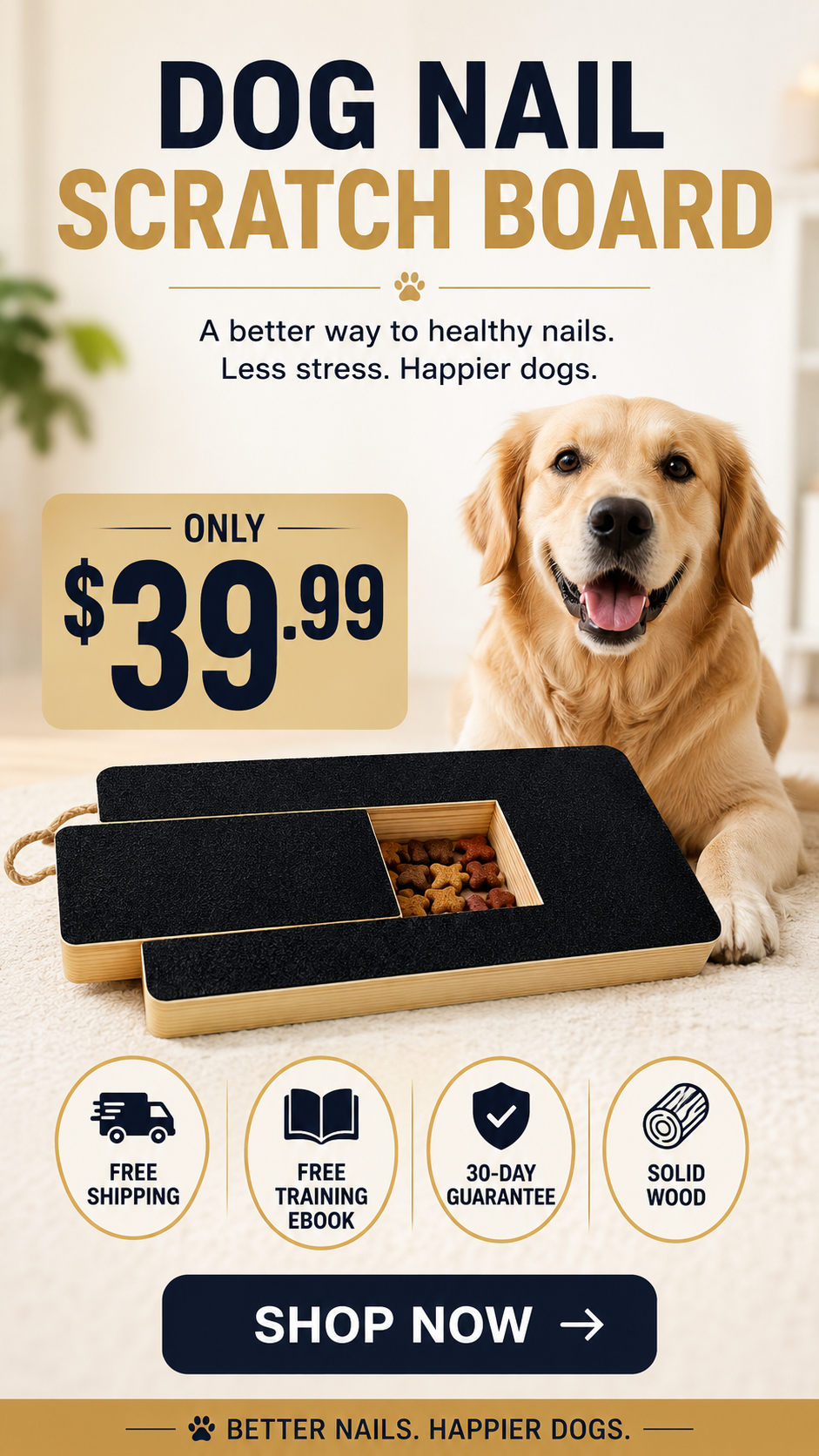 Dog Nail Scratch Board - File Your Dog's Nails at Home